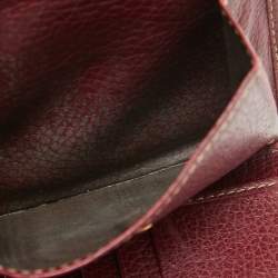 Gucci Beige/Burgundy GG Canvas and Leather Web Flap French Wallet