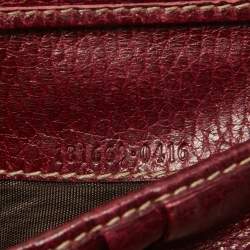 Gucci Beige/Burgundy GG Canvas and Leather Web Flap French Wallet