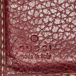 Gucci Beige/Burgundy GG Canvas and Leather Web Flap French Wallet