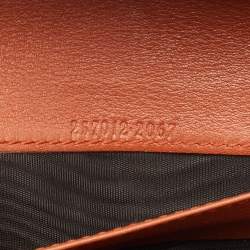 Pre Owned محفظة غوتشي كونتينينتال جلد غوتشيسيما وردي داكن مزين شعار الماركة