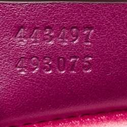 Pre Owned Gucci Purple Matelassé Velvet Small GG Marmont Shoulder Bag