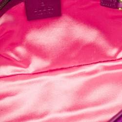 Pre Owned Gucci Purple Matelassé Velvet Small GG Marmont Shoulder Bag