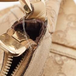 Pre Owned Gucci Gold Guccissima Leather Abbey D-Ring Hobo