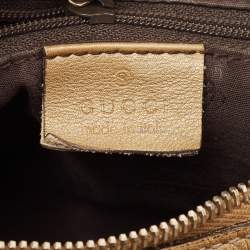 Pre Owned Gucci Gold Guccissima Leather Abbey D-Ring Hobo