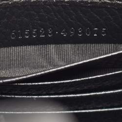 Gucci Black Leather Interlocking G Wallet On Chain