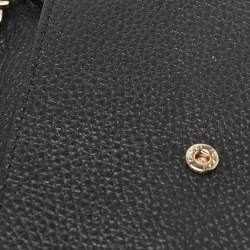 Gucci Black Leather Interlocking G Wallet On Chain