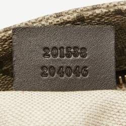 Pre Owned Gucci Beige/Brown GG Supreme Canvas Slim Messenger Bag