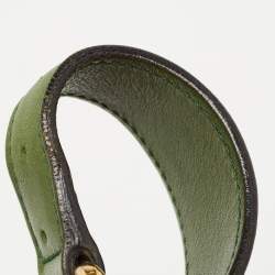 Pre Owned Gucci Green/Beige GG Canvas and Leather Reins Hobo