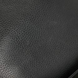 Pre Owned Gucci Black Leather Doller Interlocking G Top Handle Bag