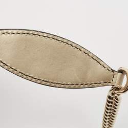 Pre Owned Gucci Pale Gold Guccissima Leather Small Emily Chain Shoulder Bag