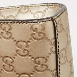 Pre Owned Gucci Pale Gold Guccissima Leather Small Emily Chain Shoulder Bag