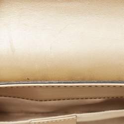 Pre Owned Gucci Pale Gold Guccissima Leather Small Emily Chain Shoulder Bag