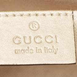 Pre Owned Gucci Pale Gold Guccissima Leather Small Emily Chain Shoulder Bag