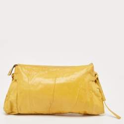 Gucci Yellow Leather Hysteria Clutch