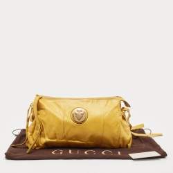 Gucci Yellow Leather Hysteria Clutch