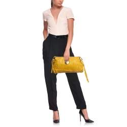 Gucci Yellow Leather Hysteria Clutch