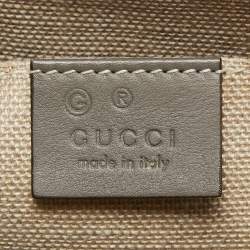 Pre Owned Gucci Grey Microguccissima Leather Mini Nice Dome Bag