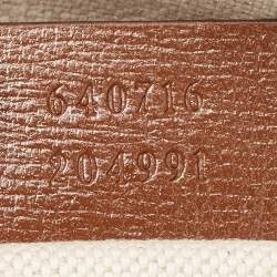 Pre Owned Gucci Beige/Ebony GG Supreme Canvas Mini Horsebit 1955 Top Handle Bag