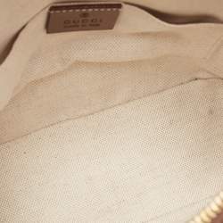 Pre Owned Gucci Beige/Ebony GG Supreme Canvas Mini Horsebit 1955 Top Handle Bag