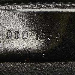 Gucci Black Glossy Leather G Logo Top Handle Bag