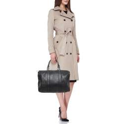 Pre Owned Gucci Black Guccissima Leather Medium Joy Boston Bag