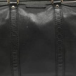 Pre Owned Gucci Black Guccissima Leather Medium Joy Boston Bag