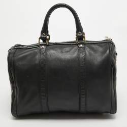 Pre Owned Gucci Black Guccissima Leather Medium Joy Boston Bag