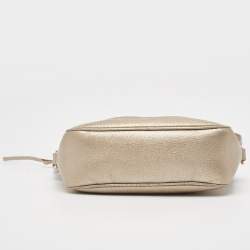 Gucci Gold Grained Leather Small Soho Disco Crossbody Bag