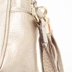 Gucci Gold Grained Leather Small Soho Disco Crossbody Bag