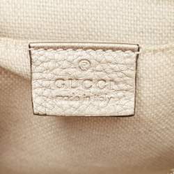 Gucci Gold Grained Leather Small Soho Disco Crossbody Bag