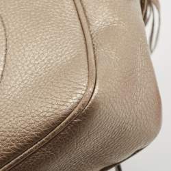 Gucci Gold Grained Leather Small Soho Disco Crossbody Bag