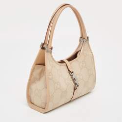 Pre Owned Gucci Beige GG Canvas Jackie Tote