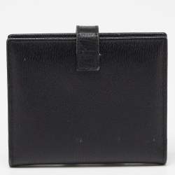 Gucci Black Leather Jackie Compact Wallet