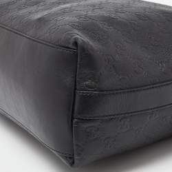 Pre Owned Gucci Black Guccissima Leather Miss GG Original Hobo