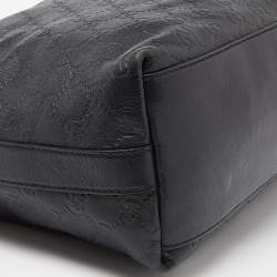 Pre Owned Gucci Black Guccissima Leather Miss GG Original Hobo