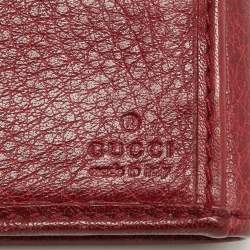 Gucci Red Leather Interlocking G Continental Wallet