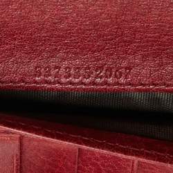 Gucci Red Leather Interlocking G Continental Wallet
