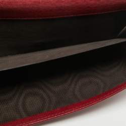 Gucci Red Leather Interlocking G Continental Wallet