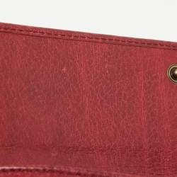 Gucci Red Leather Interlocking G Continental Wallet