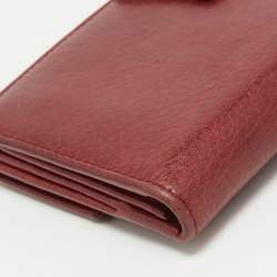 Gucci Red Leather Interlocking G Continental Wallet