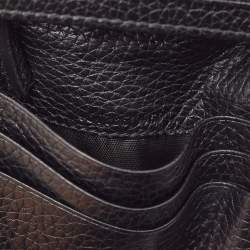 Pre Owned Gucci Black Leather Bee Blind for Love Card Case