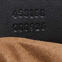Pre Owned Gucci  Beige/Black GG Supreme Canvas and Leather Small Padlock Top Handle Bag