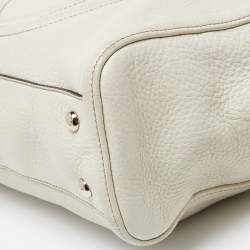 Pre Owned Gucci Cream Leather Soho Zip Tassel Tote