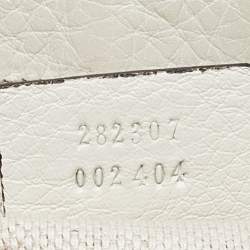 Pre Owned Gucci Cream Leather Soho Zip Tassel Tote