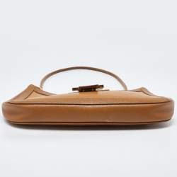 Pre Owned Gucci Beige Leather Vintage Shoulder Bag