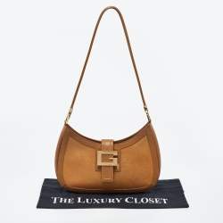 Pre Owned Gucci Beige Leather Vintage Shoulder Bag