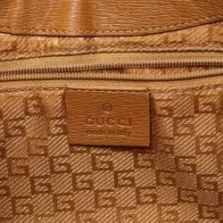 Pre Owned Gucci Beige Leather Vintage Shoulder Bag
