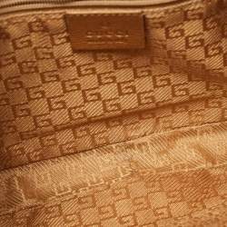 Pre Owned Gucci Beige Leather Vintage Shoulder Bag