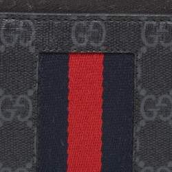 Gucci Black GG Supreme Canvas New Web Continental Wallet