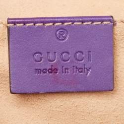 Pre Owned Gucci Purple Guccissima Leather Small Padlock Shoulder Bag